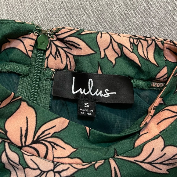 Lulu’s Carriage Tour Pink and Green Floral Print Sleeveless Dress Size Small - Picture 6 of 6